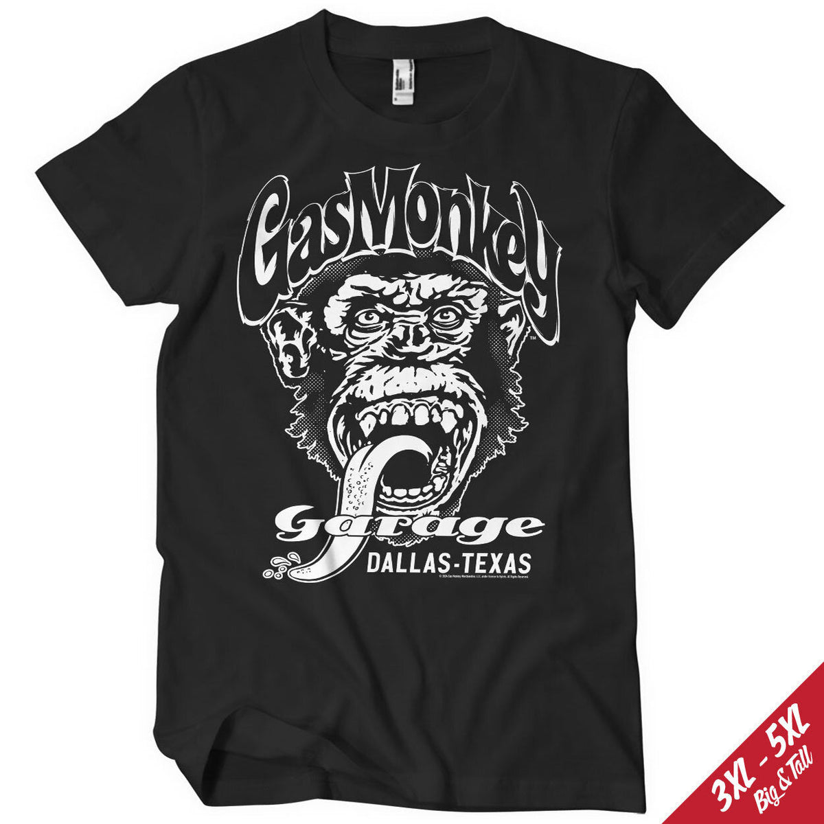 Gas Monkey Garage - Dallas, Texas Big & Tall T-Shirt – T-shirt grande taille