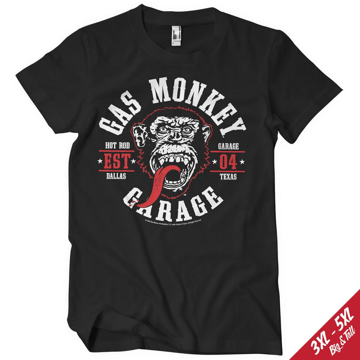 Gas Monkey Garage Round Seal Big & Tall T-Shirt – T-shirt grande taille