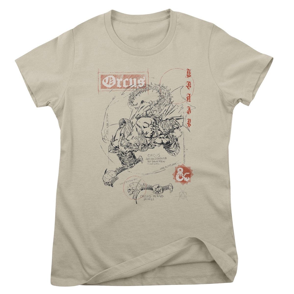 Donjons & Dragons - D&D Orcus Sketch Girly Tee – T-shirt femme
