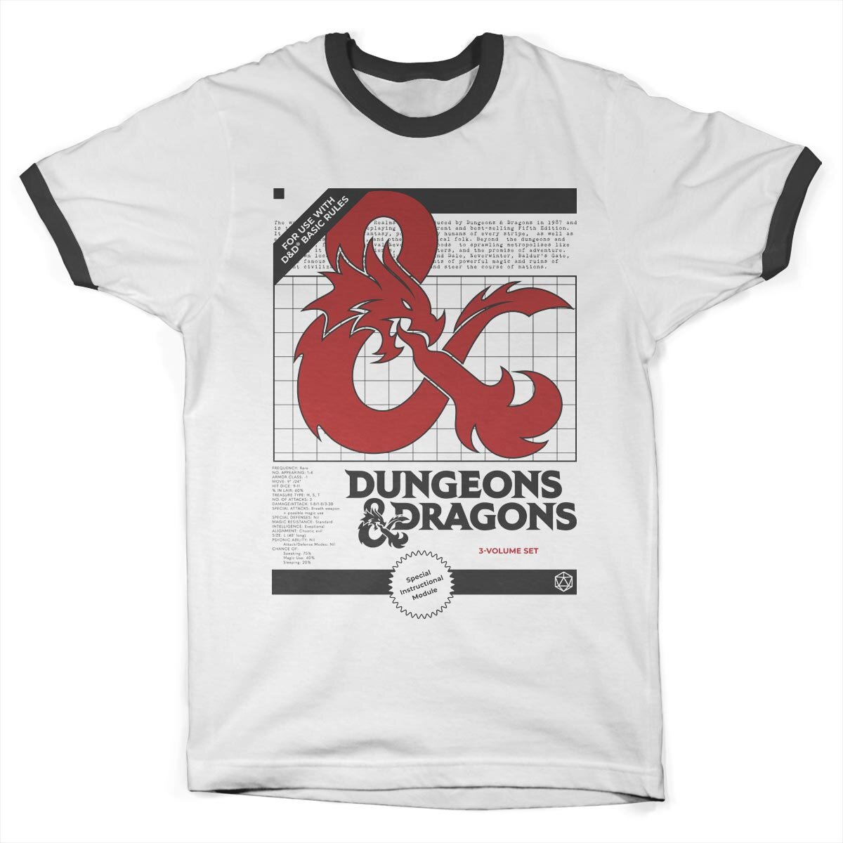 Dungeons & Dragons (Donjons & Dragons) - 3 Volume Set Ringer Tee – T-shirt ringer
