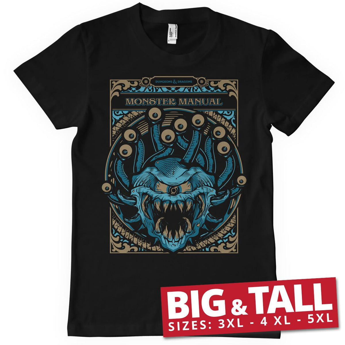 Donjons & Dragons - Monsters Manual Big & Tall T-Shirt – T-shirt grande taille