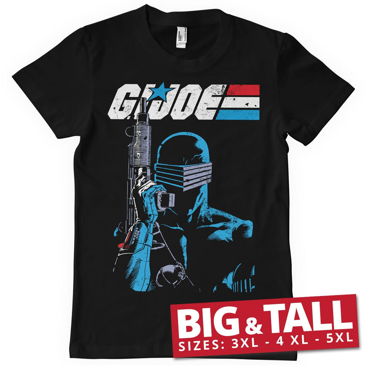 G.I. Joe - Snake Eyes Close Up Big & Tall T-Shirt – T-shirt grande taille