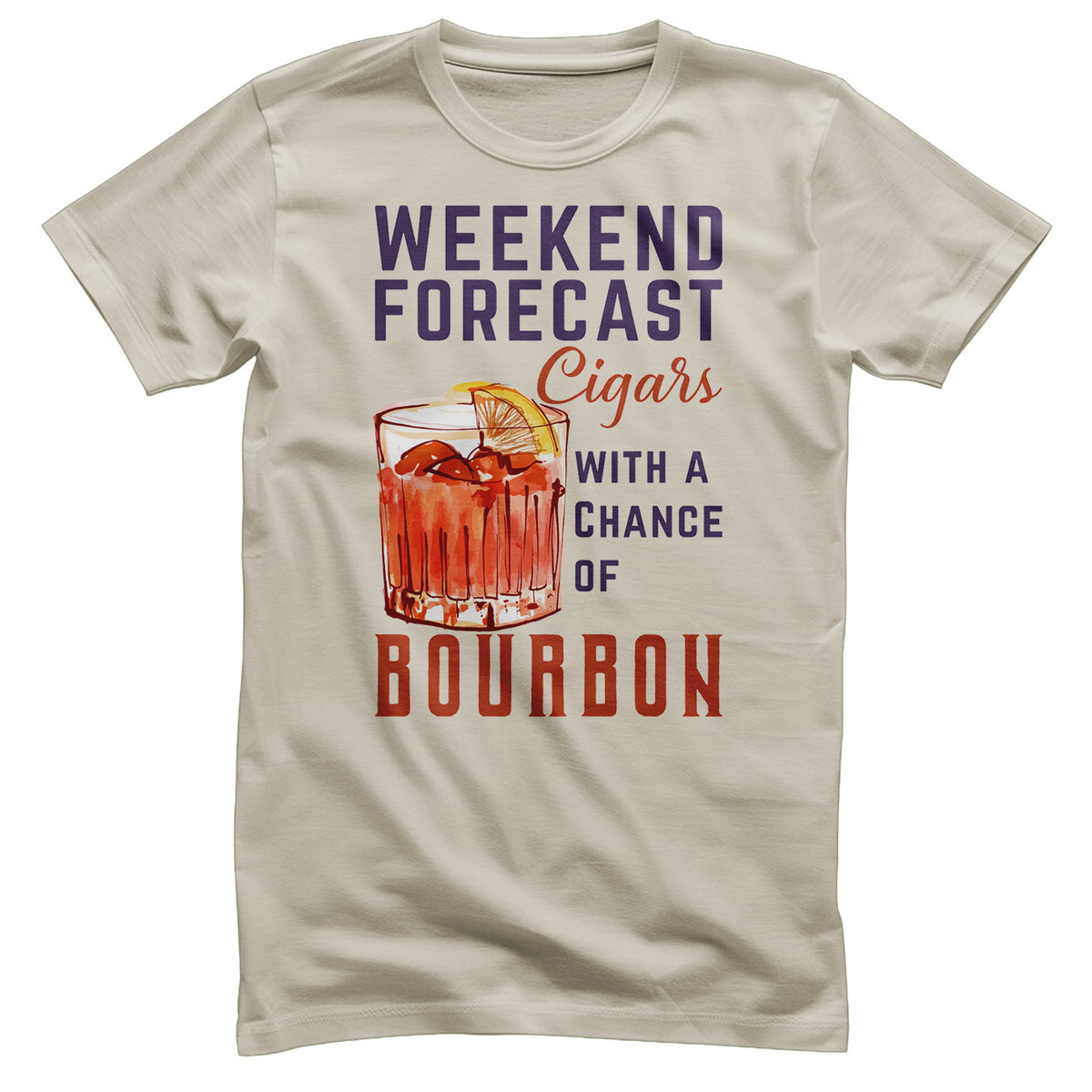 Weekend Forecast - Cigars & Bourbon T-Shirt – T-shirt