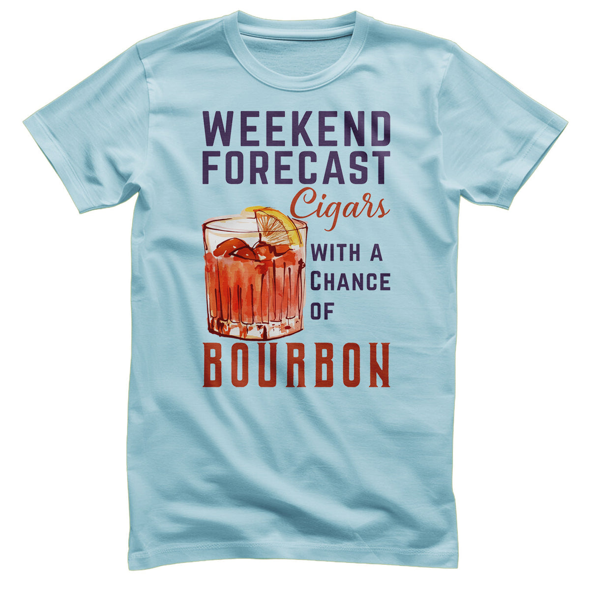 Weekend Forecast - Cigars & Bourbon T-Shirt – T-shirt