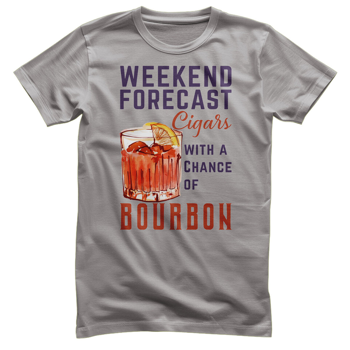 Weekend Forecast - Cigars & Bourbon T-Shirt – T-shirt