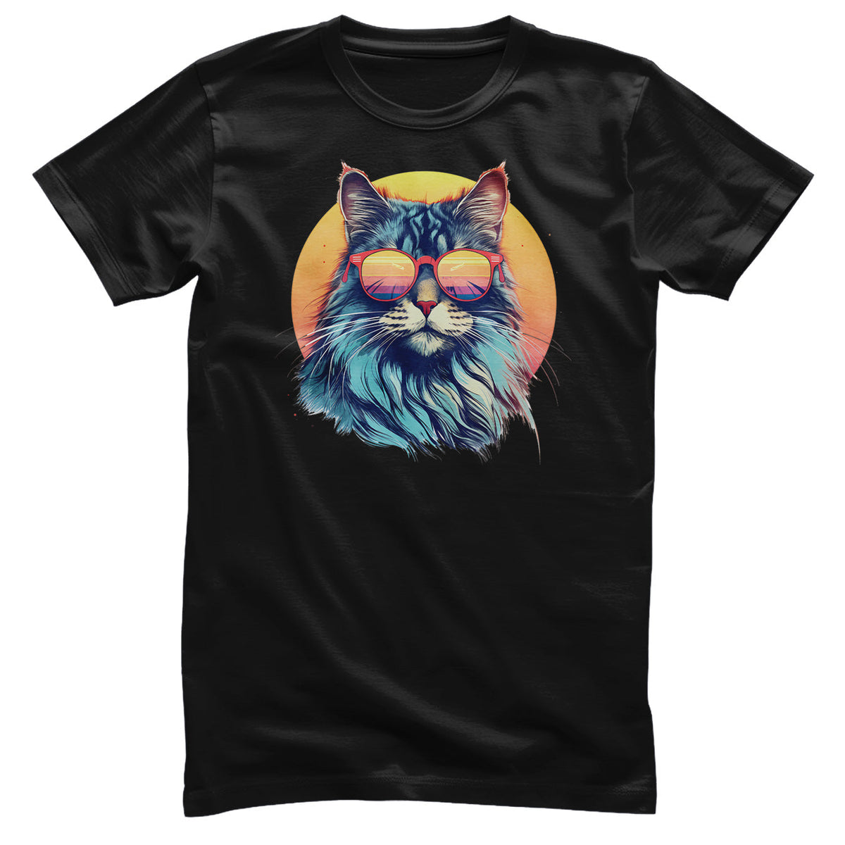 Sunset Cat Shades Tee – T-shirt