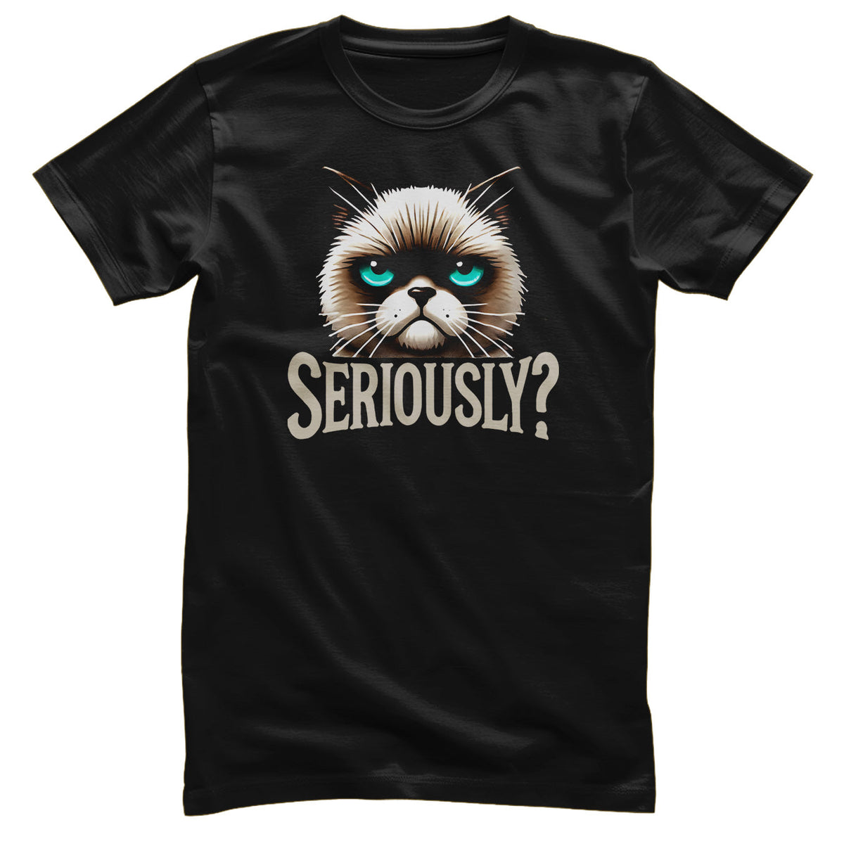 Cat Ask Siriously Tee – T-shirt