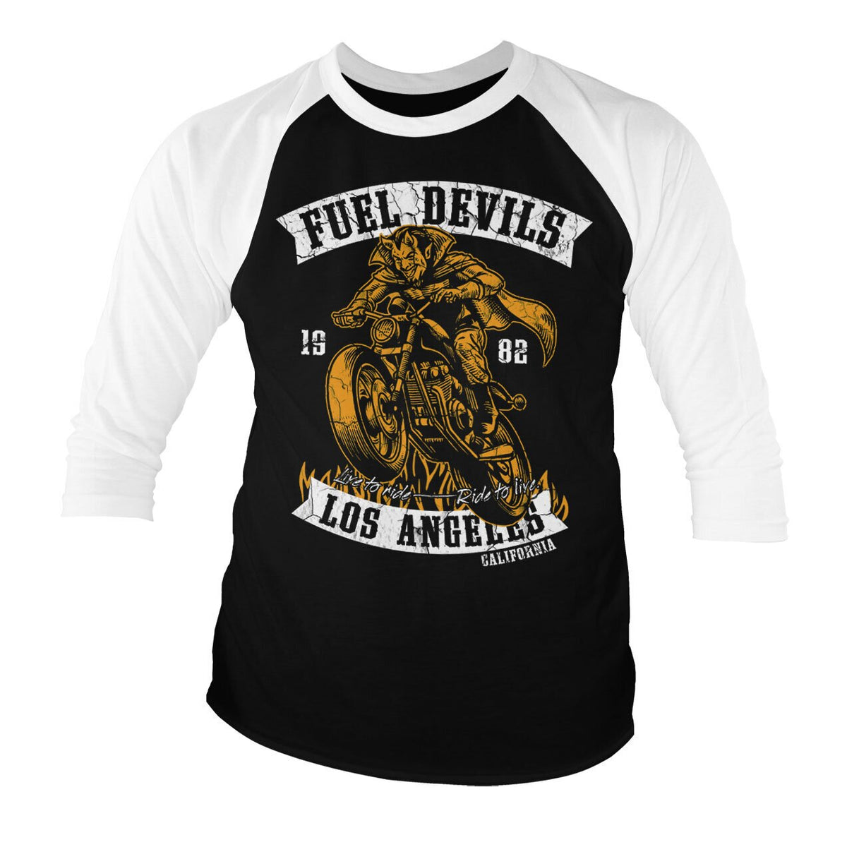 Fuel Devils Rider Baseball  3/4 Sleeve Tee – T-shirt baseball manches 3/4