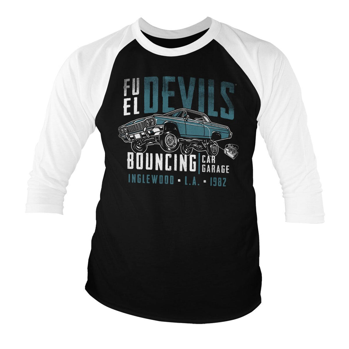 Fuel Devils Bouncing Garage Baseball 3/4 Sleeve Tee – T-shirt baseball manches 3/4
