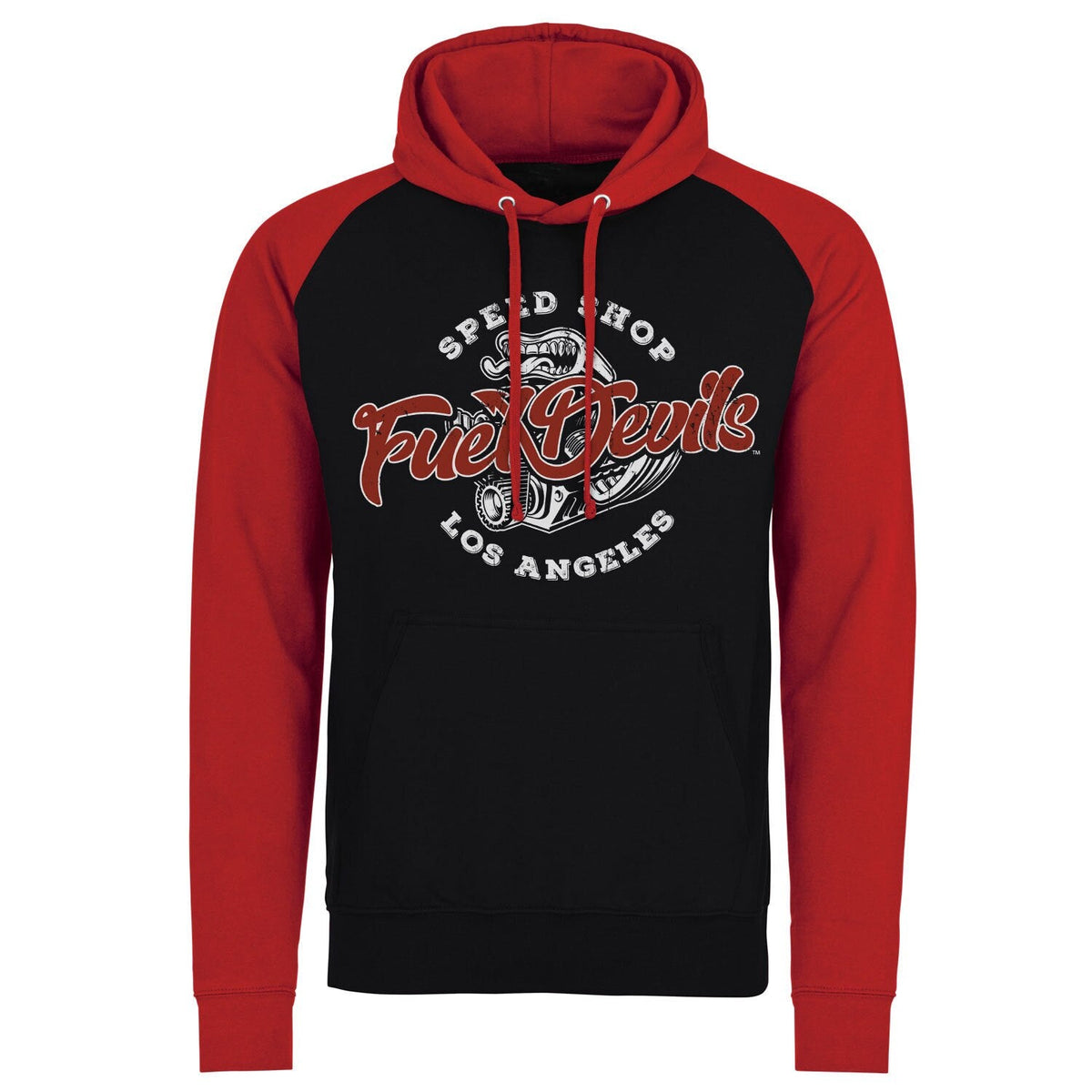 Fuel Devils Speed Shop Baseball Hoodie – Sweat à capuche baseball