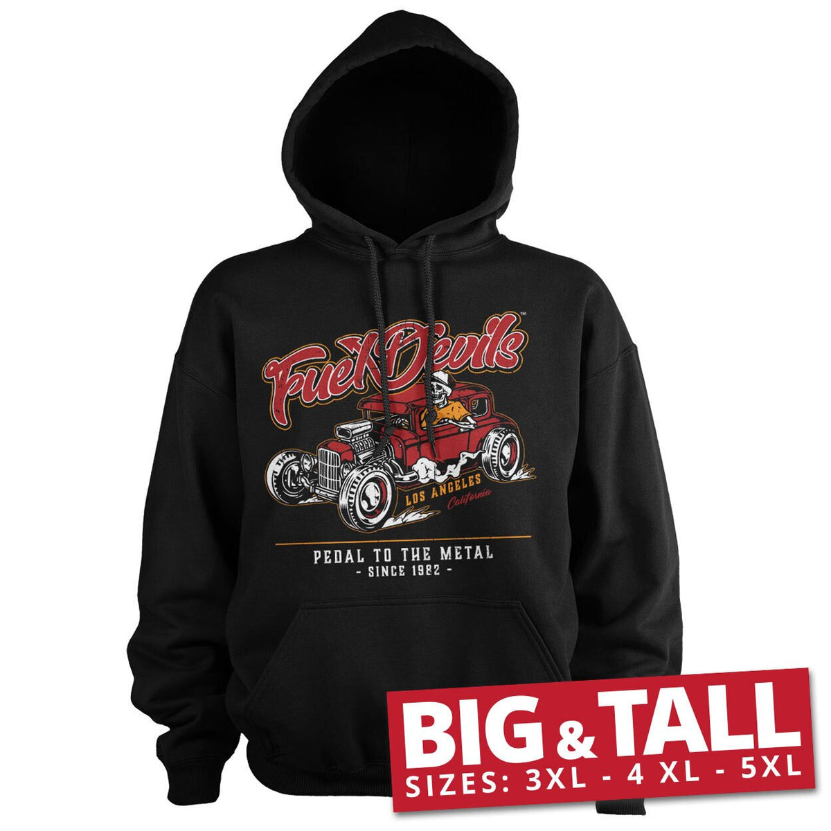 Fuel Devils - Pedal To The Metal Big & Tall Hoodie – Sweat à capuche grande taille