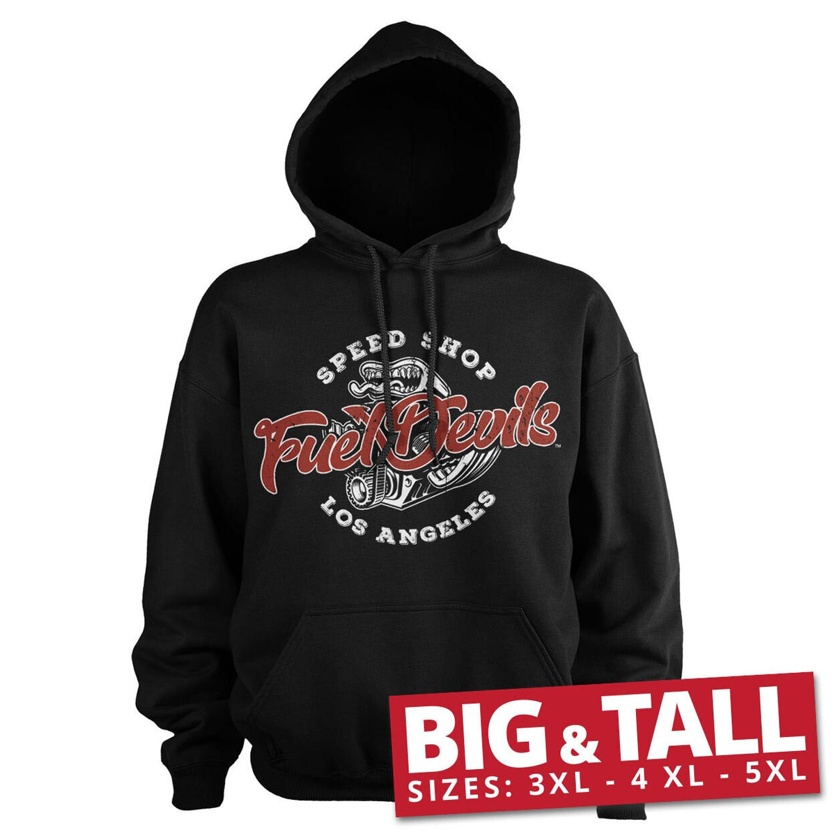 Fuel Devils Speed Shop Big & Tall Hoodie – Sweat à capuche grande taille