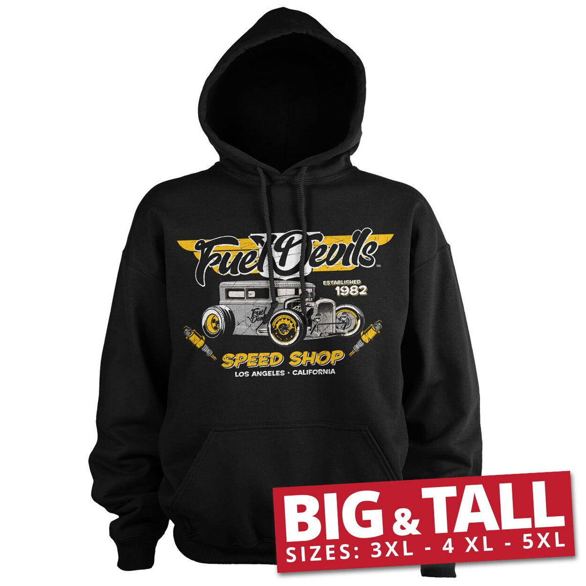 Fuel Devils - LA Speed Shop Big & Tall Hoodie – Sweat à capuche grande taille
