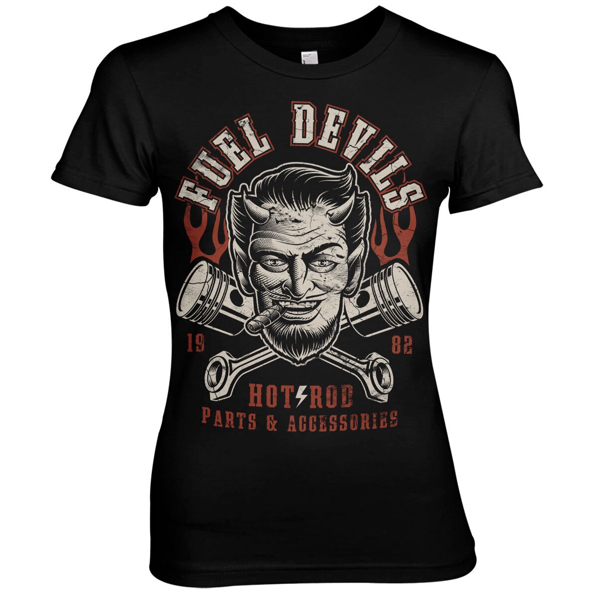 Fuel Devils Satans Pistons Girly Tee – T-shirt femme