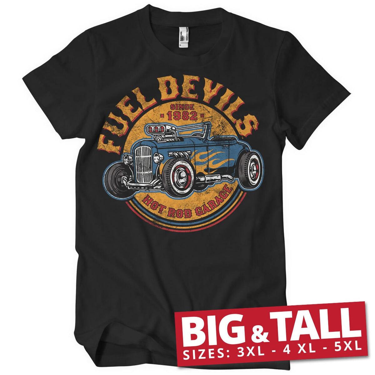 Fuel Devils Flame Rod Big & Tall T-Shirt – T-shirt grande taille