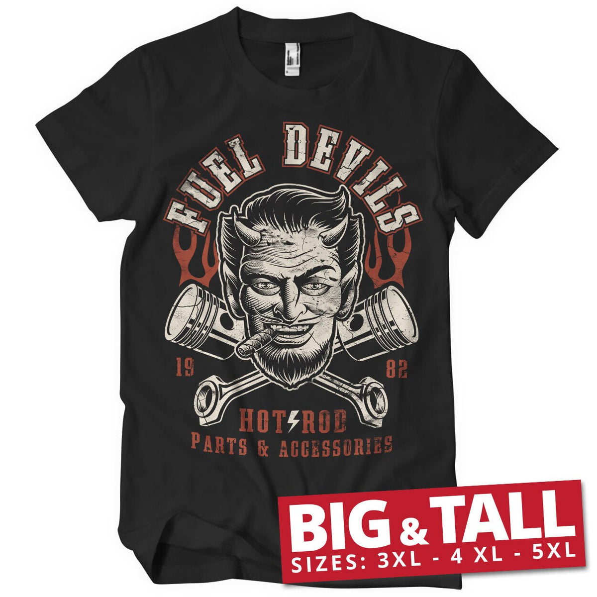 Fuel Devils Satans Pistons Big & Tall T-Shirt – T-shirt grande taille