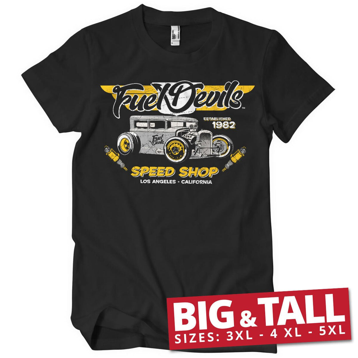 Fuel Devils - LA Speed Shop Big & Tall T-Shirt – T-shirt grande taille