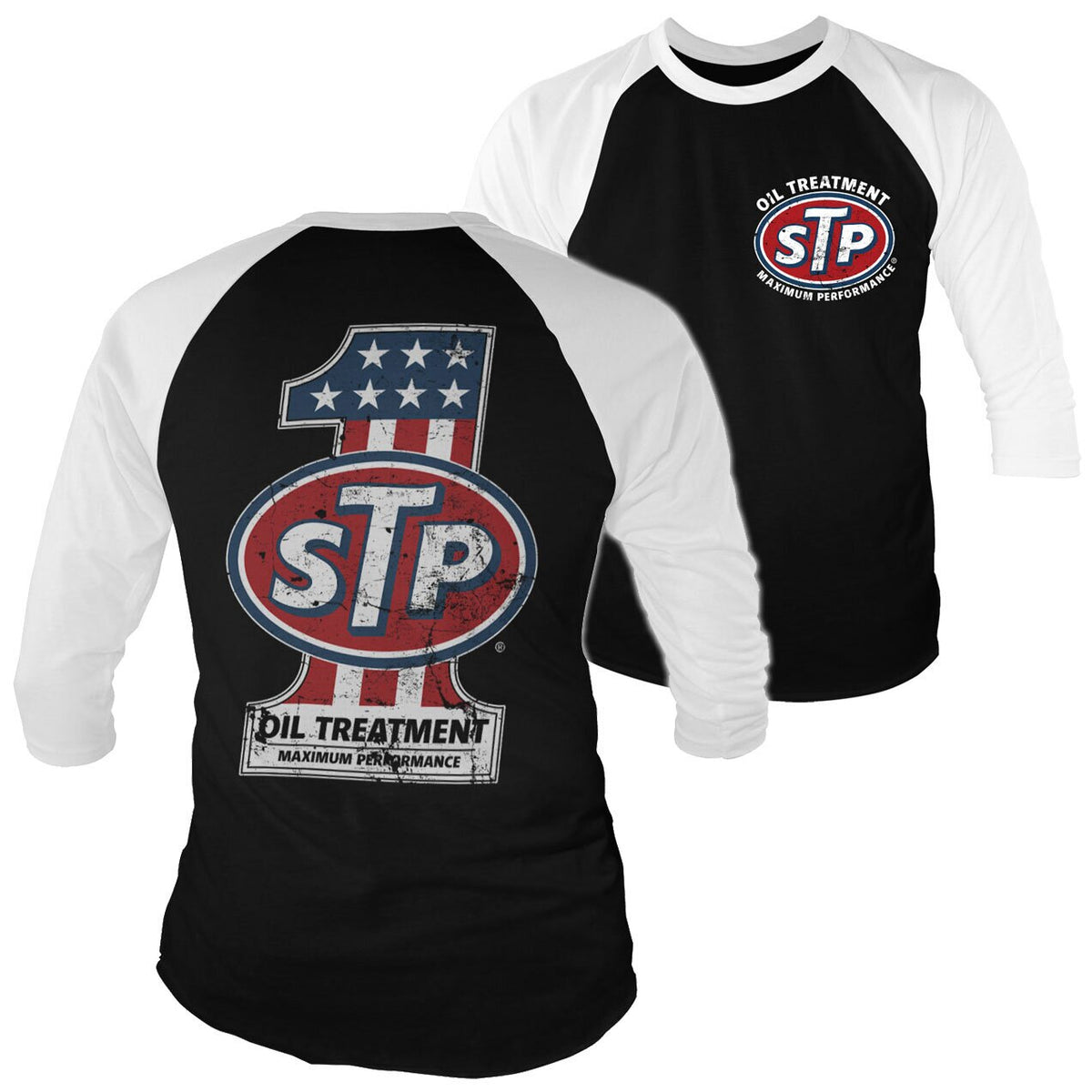 STP American No. 1 Baseball 3/4 Sleeve Tee – T-shirt baseball manches 3/4
