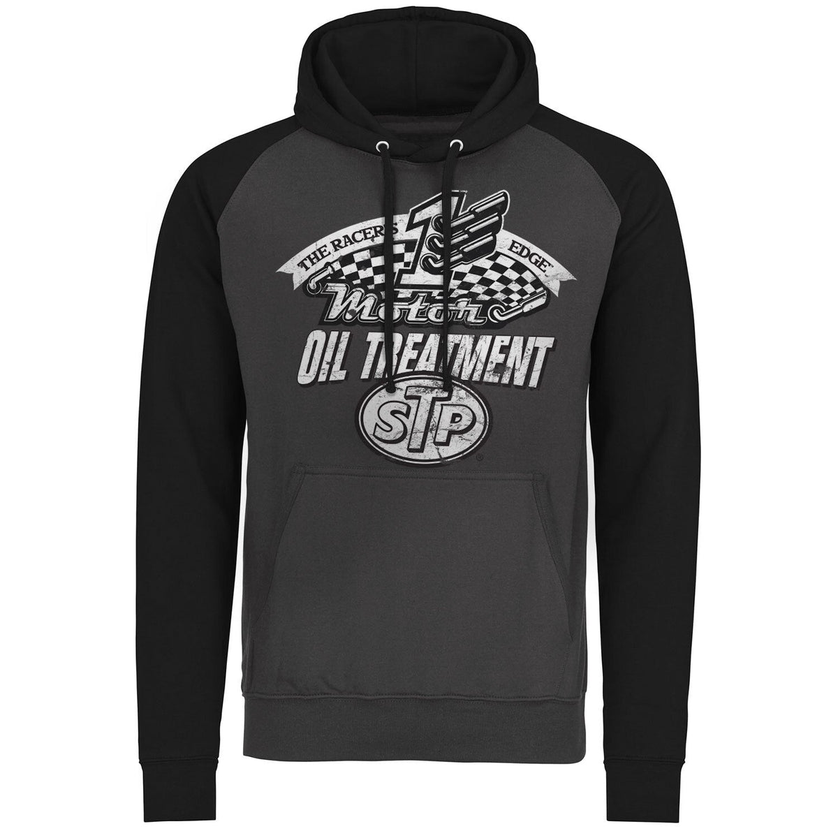 STP Oil Treatment Distressed Baseball Hoodie – Sweat à capuche baseball