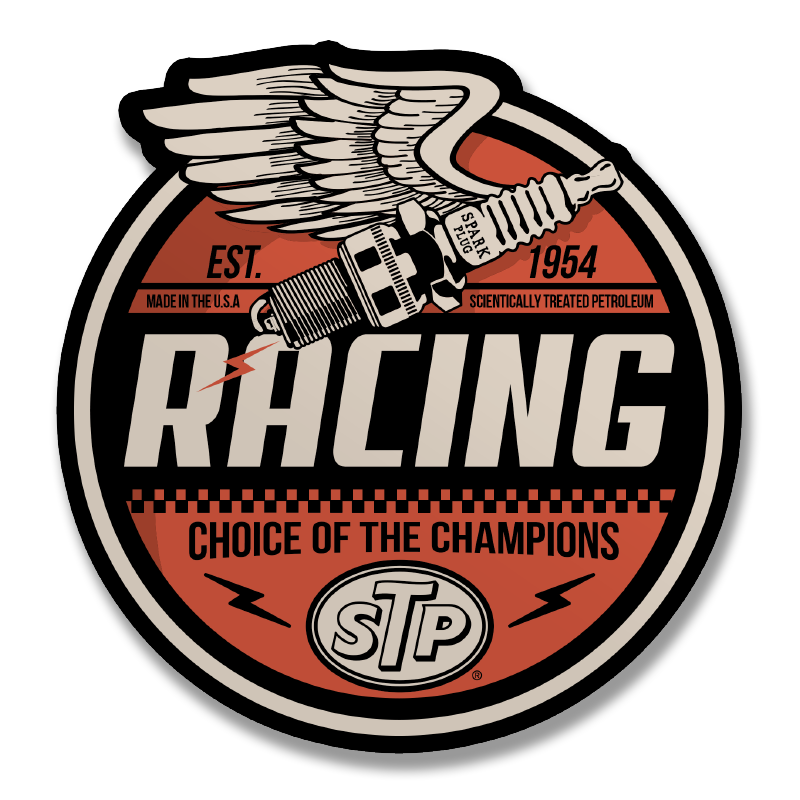 STP Vintage Racing Sticker – Sticker