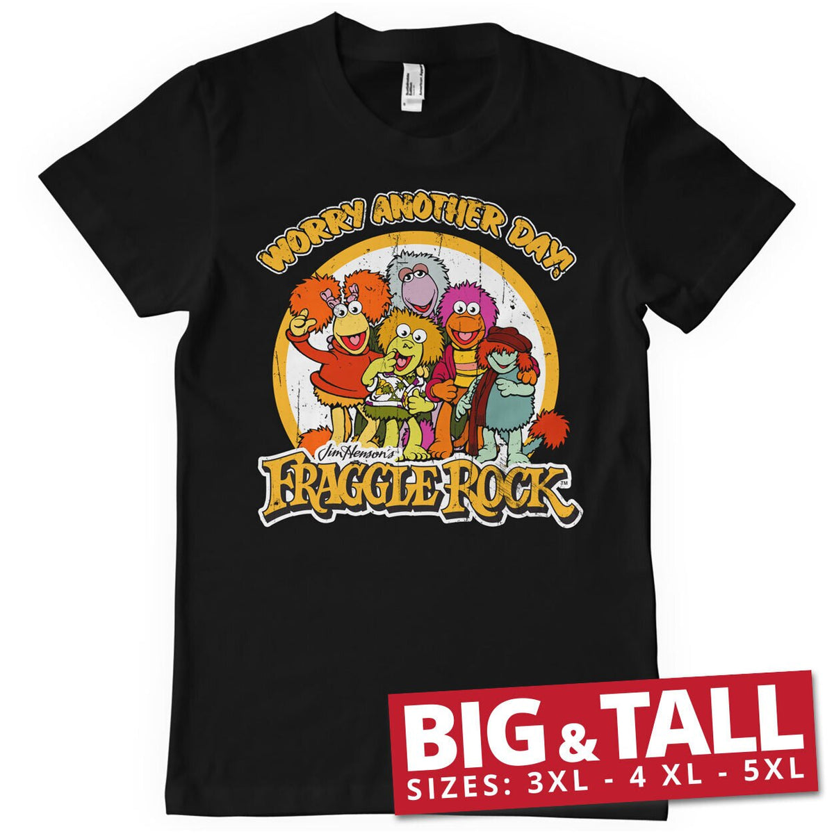 Fraggle Rock - Worry Another Day Big & Tall T-Shirt – T-shirt grande taille