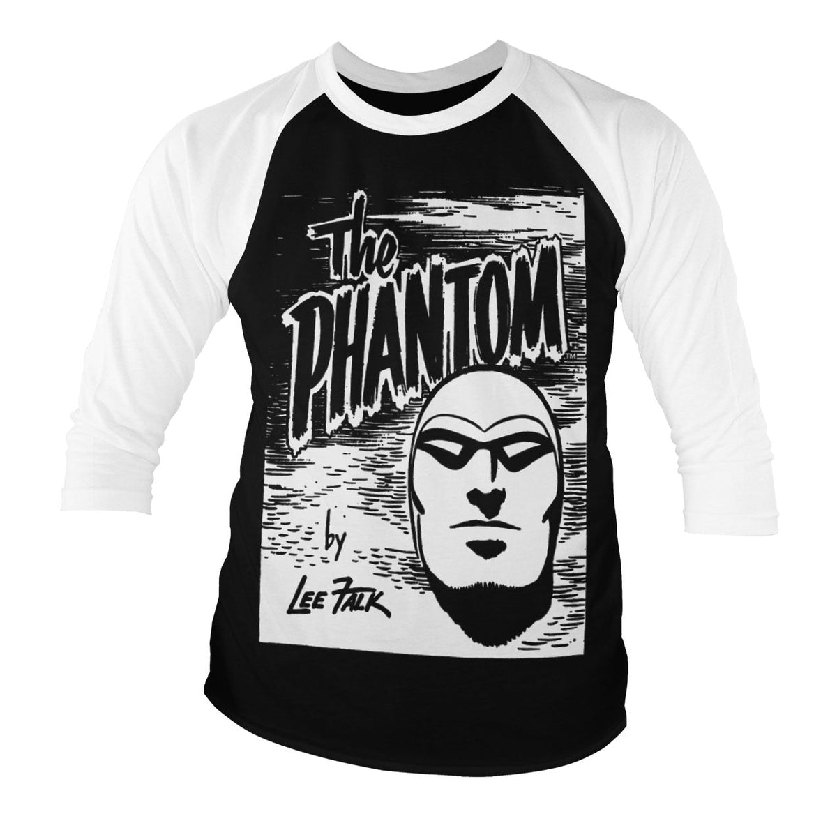 The Phantom (Le Fantôme du Bengale) Sketch Baseball 3/4 Sleeve Tee – T-shirt baseball manches 3/4