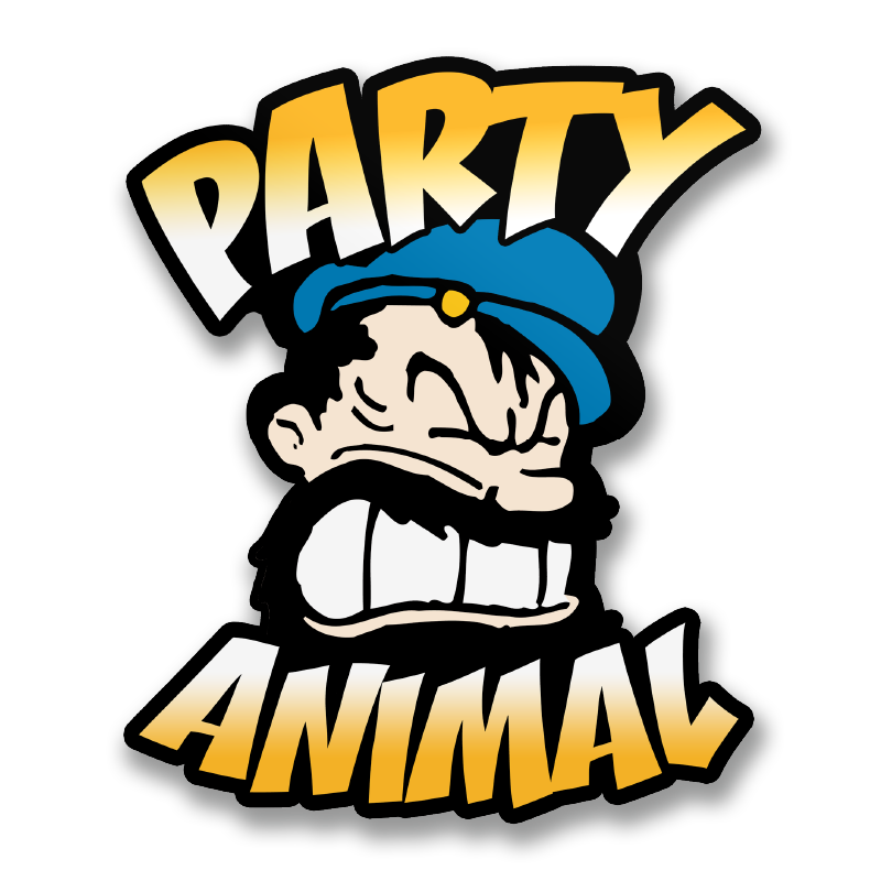 Brutus The Party Animal Sticker – Sticker