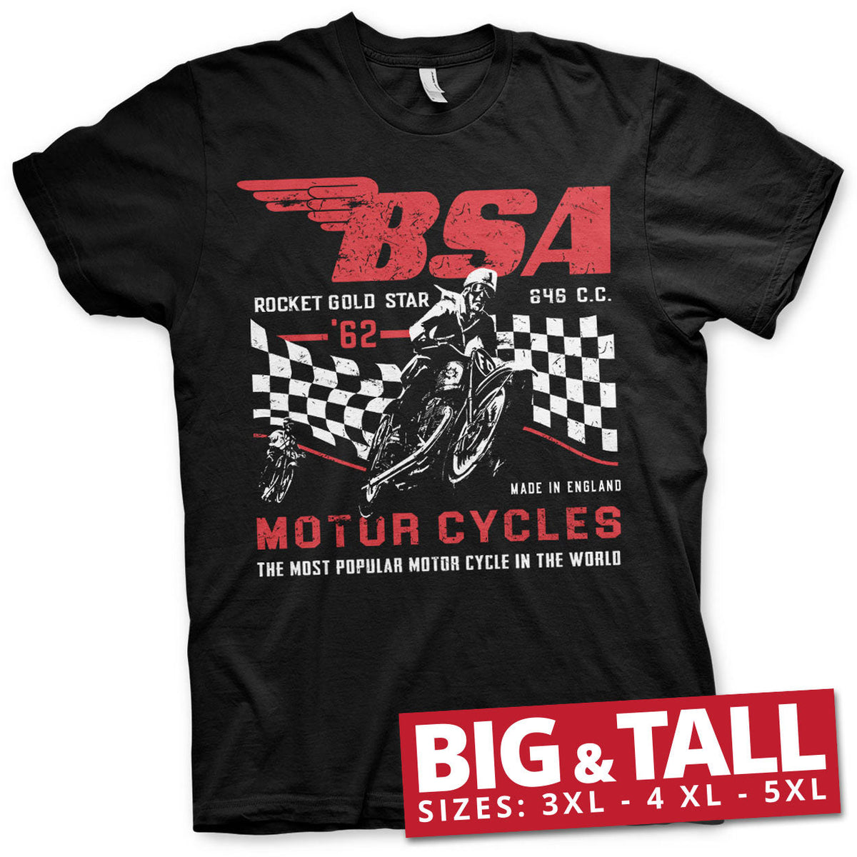 B.S.A. Rocket Gold Star Big & Tall T-Shirt – T-shirt grande taille