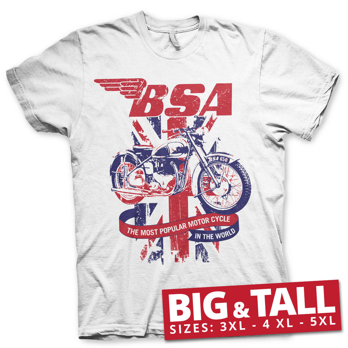 B.S.A. Union Jack Big & Tall T-Shirt – T-shirt grande taille