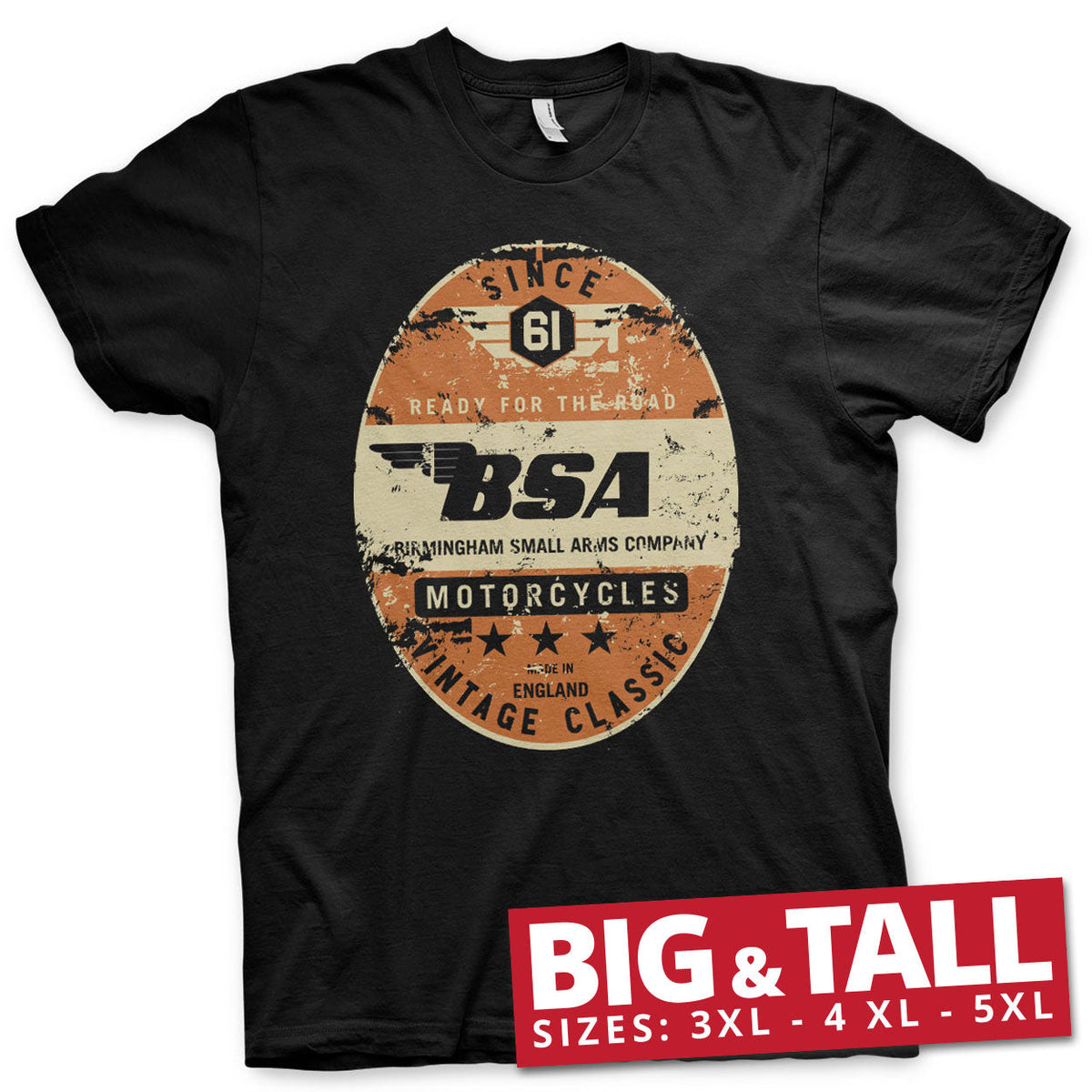 B.S.A. - Birmingham Small Arms Co. Big & Tall T-Shirt – T-shirt grande taille