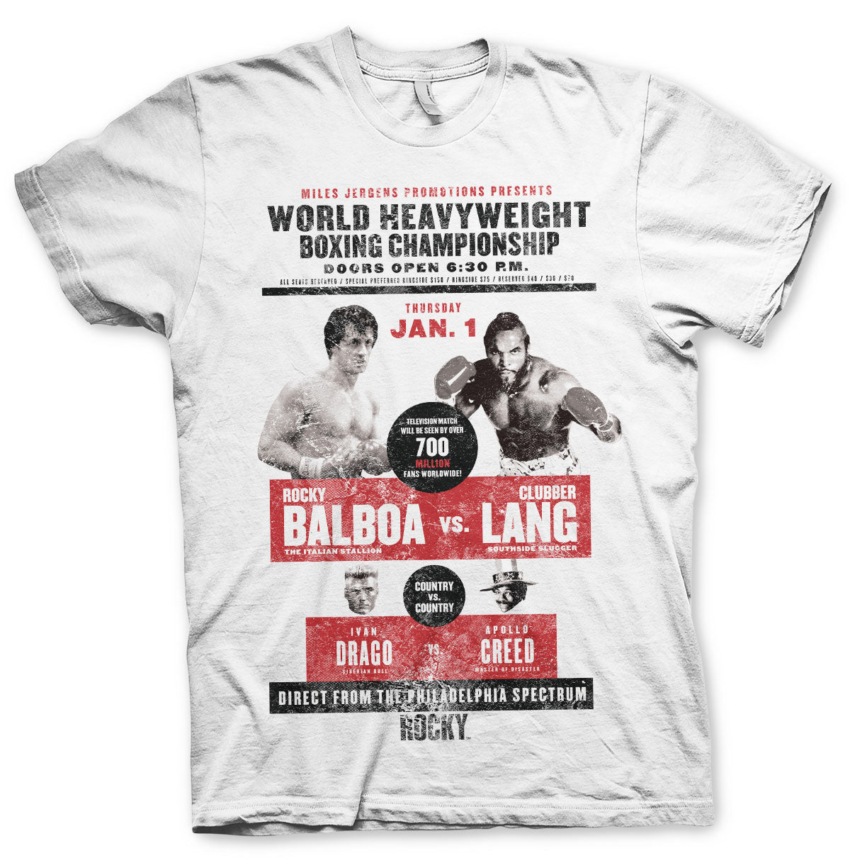 Rocky - World Heavyweight Poster T-Shirt – T-shirt