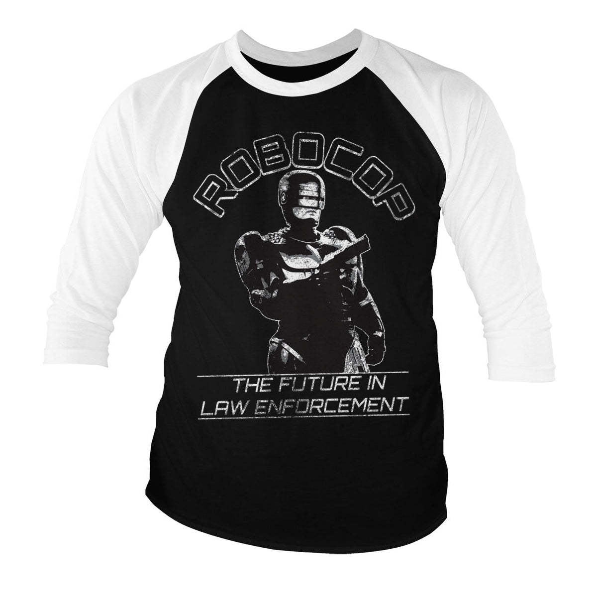Robocop - The Future In Law Emforcement Baseball 3/4 Sleeve Tee – T-shirt baseball manches 3/4