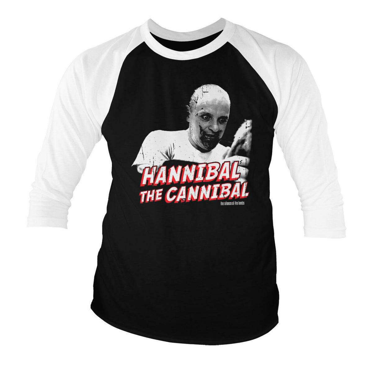 Le Silence des agneaux - Hannibal The Cannibal Baseball 3/4 Sleeve Tee – T-shirt baseball manches 3/4