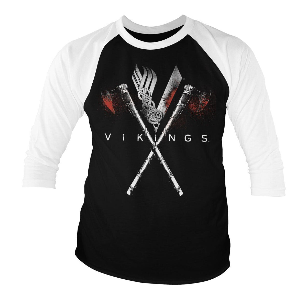 Vikings Axes Baseball 3/4 Sleeve Tee – T-shirt baseball manches 3/4