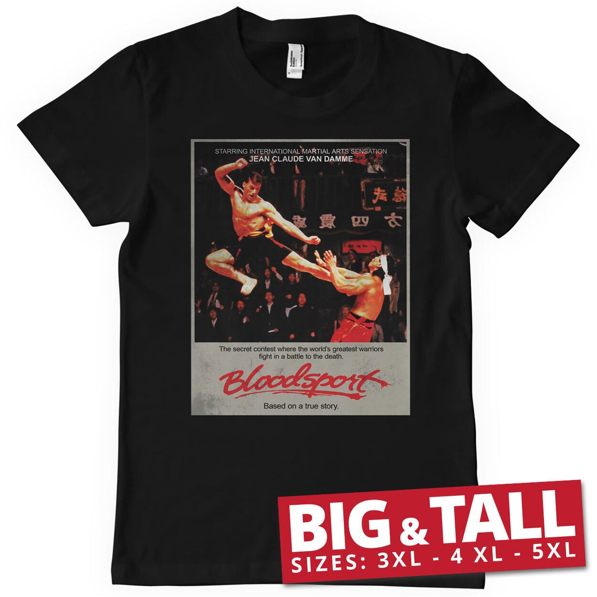 Bloodsport Vintage Poster Big & Tall T-Shirt – T-shirt grande taille