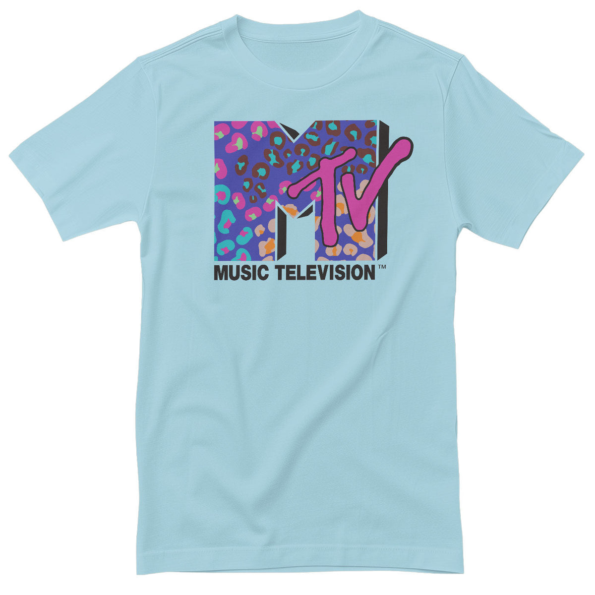 MTV - Colorful Leopard Pattern Logo T-Shirt – T-shirt