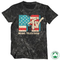MTV Distressed USA-Flag Organic T-Shirt – T-shirt bio