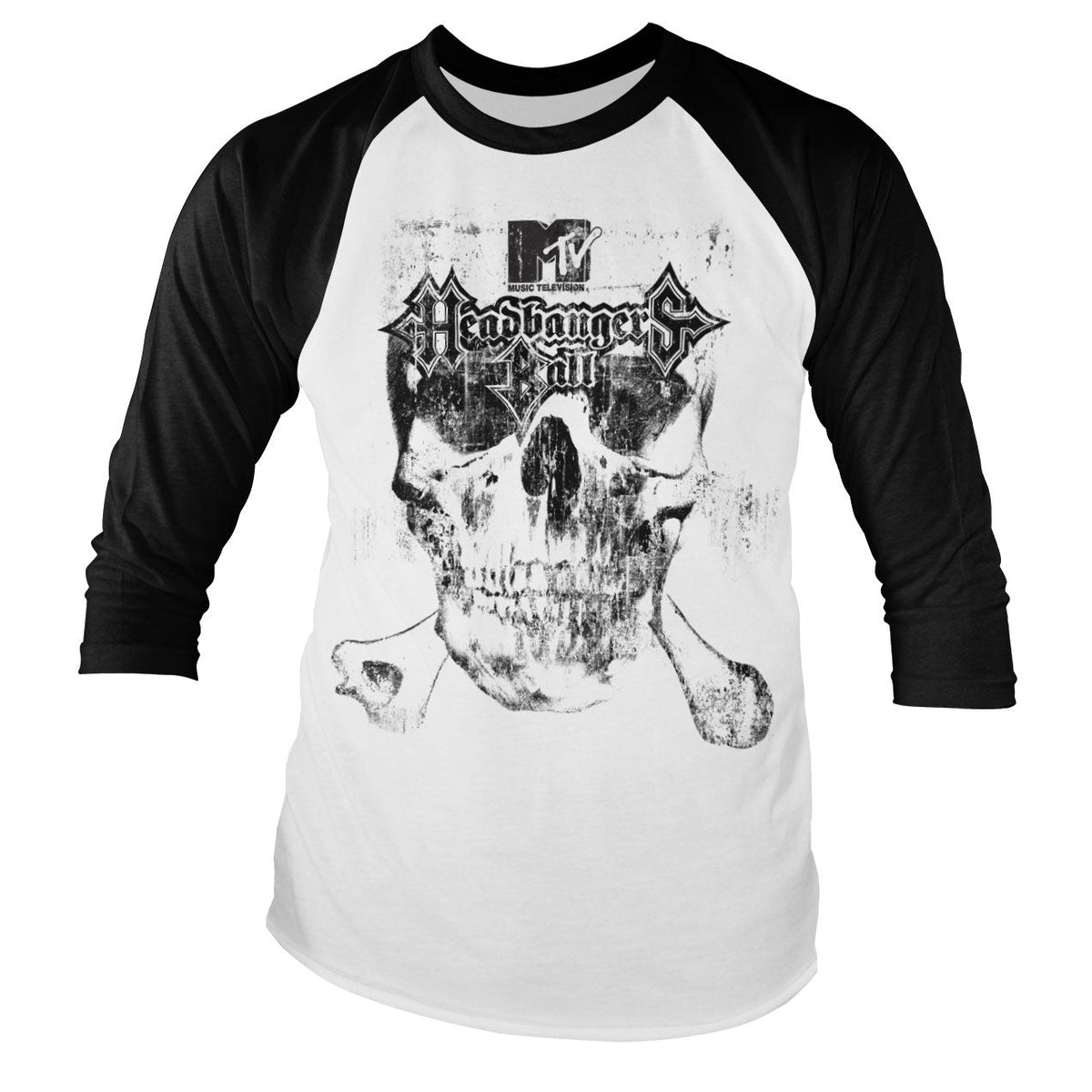 MTV - Headbangers Ball Baseball Long Sleeve Tee – T-shirt baseball manches longues