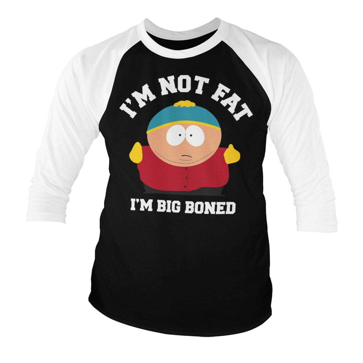 I'm Not Fat - I'm Big Boned Baseball 3/4 Sleeve Tee – T-shirt baseball manches 3/4