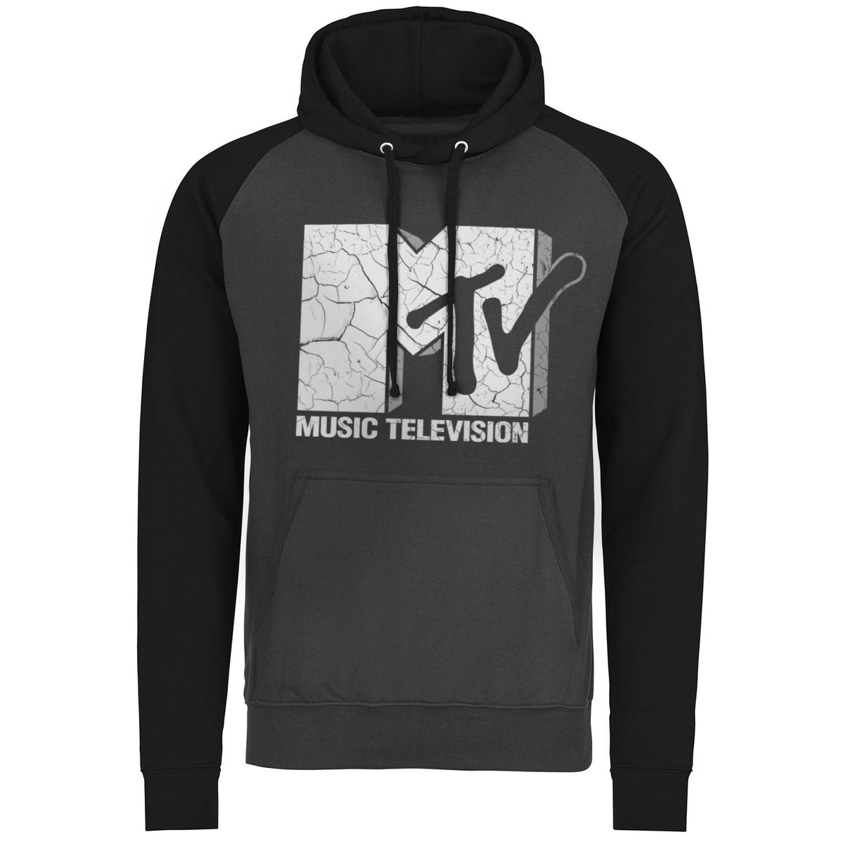 MTV Cracked Logo Baseball Hoodie – Sweat à capuche baseball