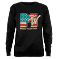 MTV Distressed USA-Flag Girly Sweatshirt – Sweat femme