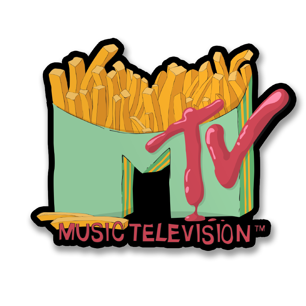 MTV With Fries Sticker – Sticker