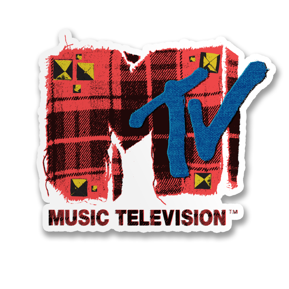 MTV Plaid Logo Sticker – Sticker