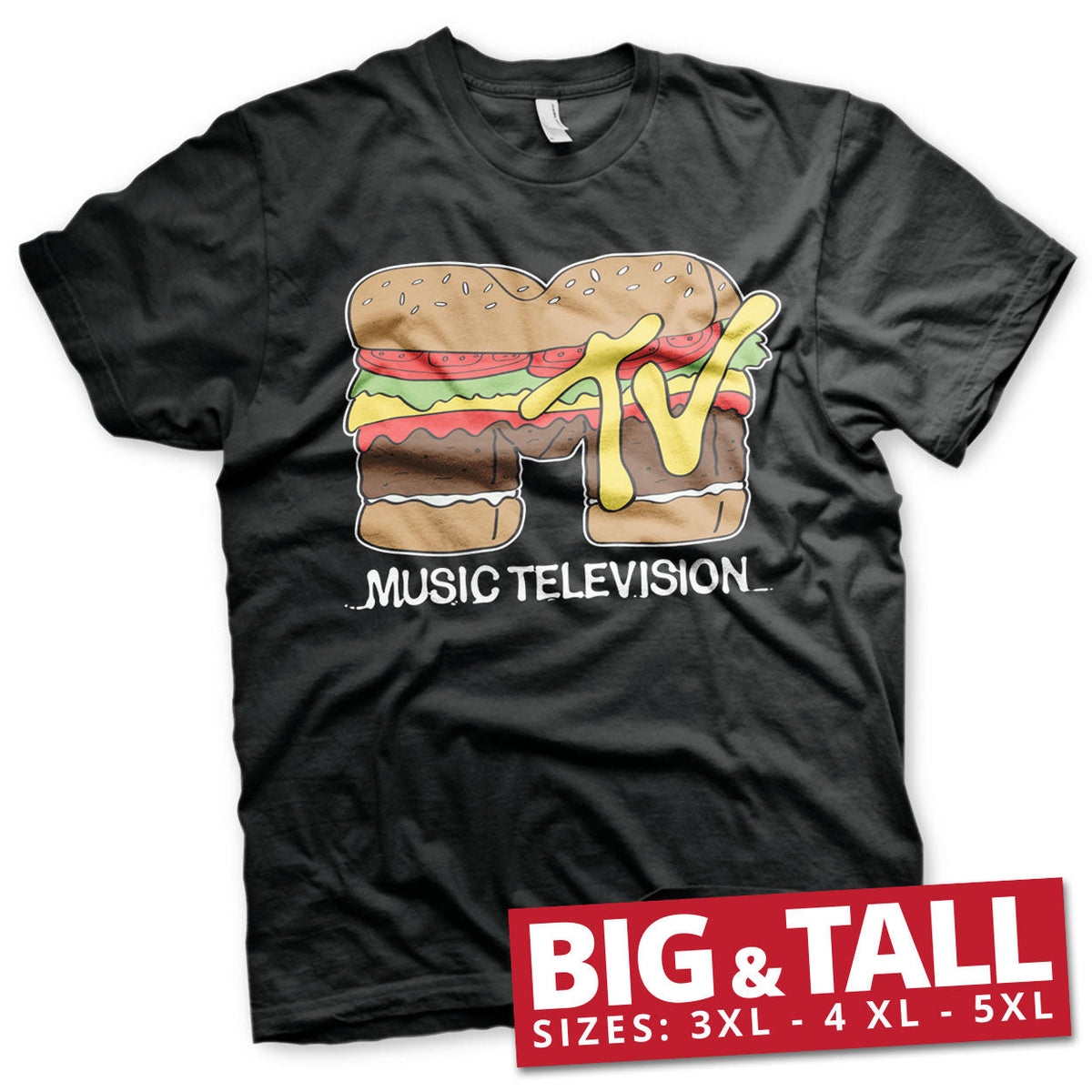 MTV Hamburger Big & Tall T-Shirt – T-shirt grande taille