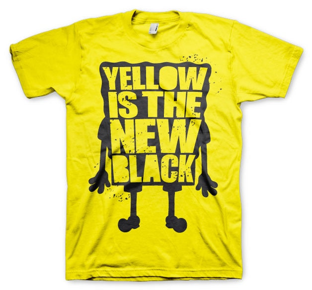 Bob l'éponge - Yellow Is The New Black T-Shirt – T-shirt