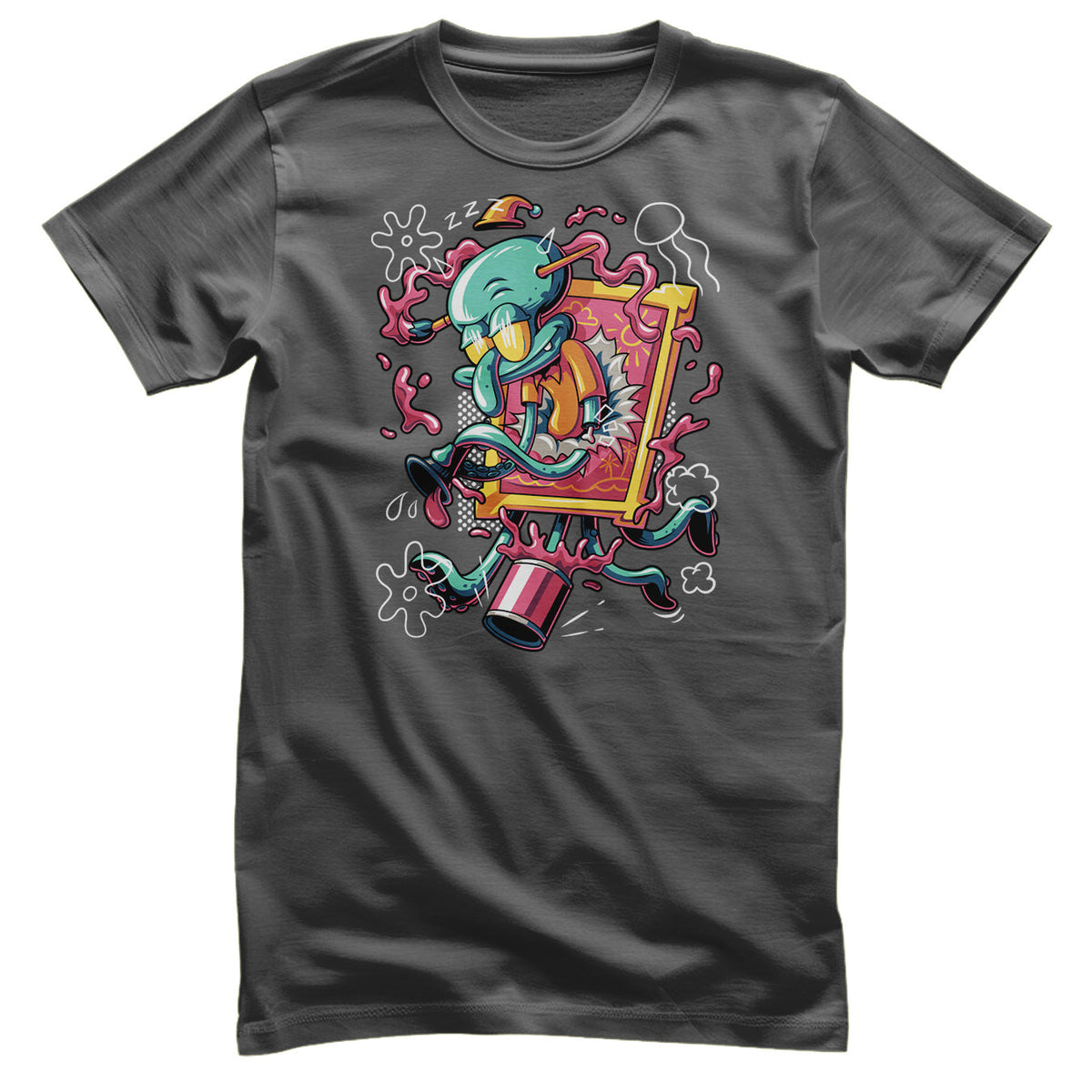 Bob l'éponge - Squidward Art Crash T-Shirt – T-shirt