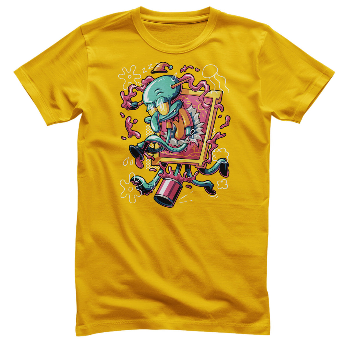 Bob l'éponge - Squidward Art Crash T-Shirt – T-shirt