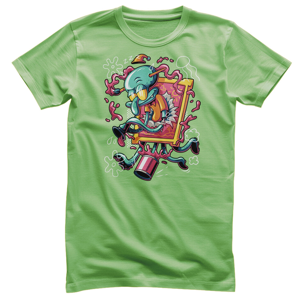 Bob l'éponge - Squidward Art Crash T-Shirt – T-shirt