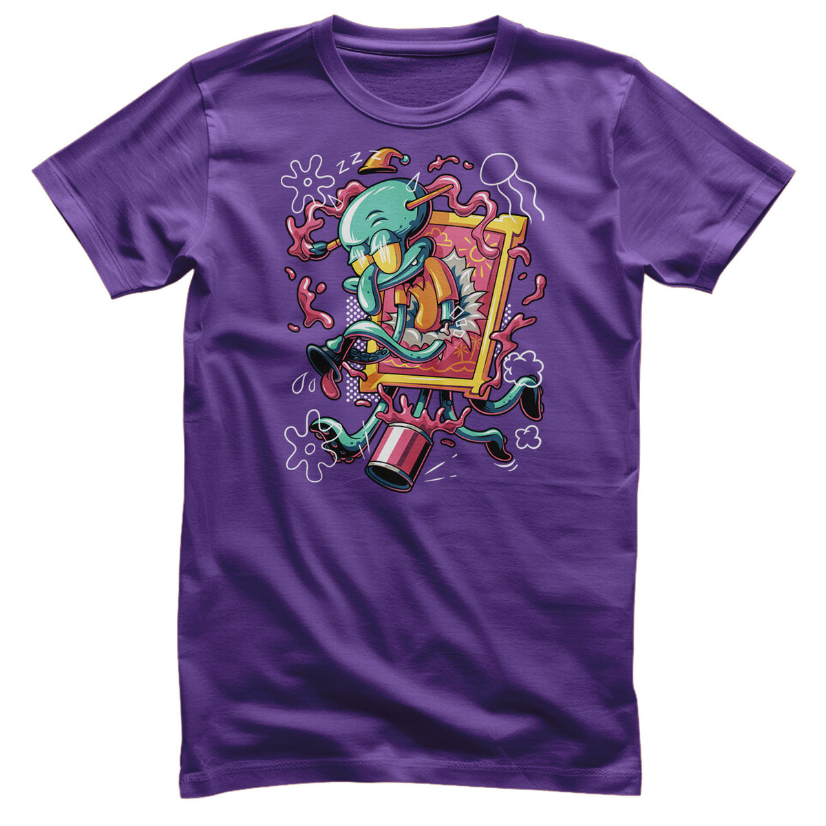 Bob l'éponge - Squidward Art Crash T-Shirt – T-shirt