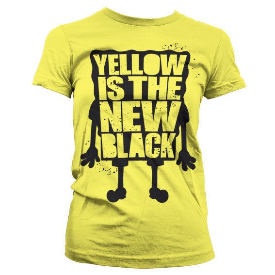 Bob l'éponge - Yellow Is The New Black Girly T-Shirt – T-shirt femme
